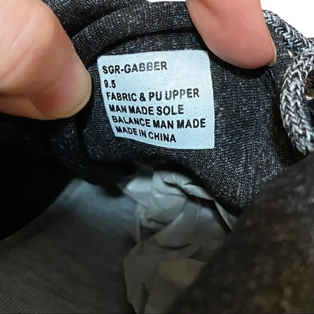 Sugar Gabber Black Lace-Up Casual Sneakers 9.5 M